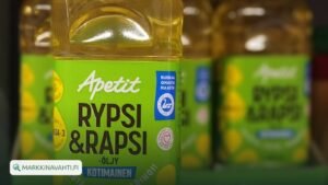 Apetit Rypsi & Rapsi -öljypullo kaupan hyllyllä
