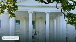 Valkoisen talon pohjoinen portiikki Washingtonissa